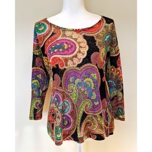NEW Ralph Lauren paisley print linen blouse